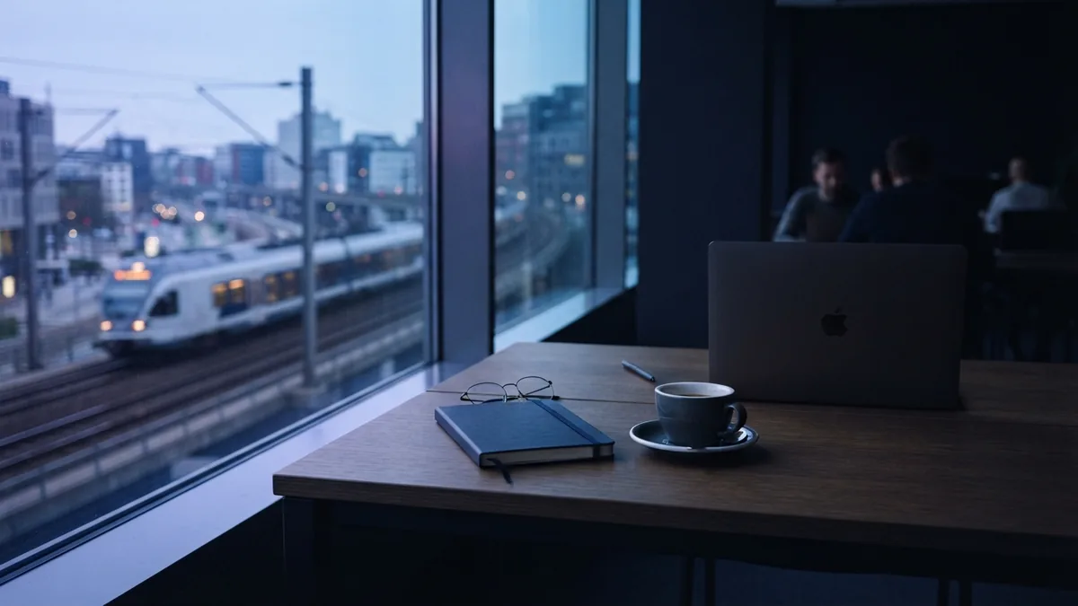 Modern office desk prepared for learning a business advisor career