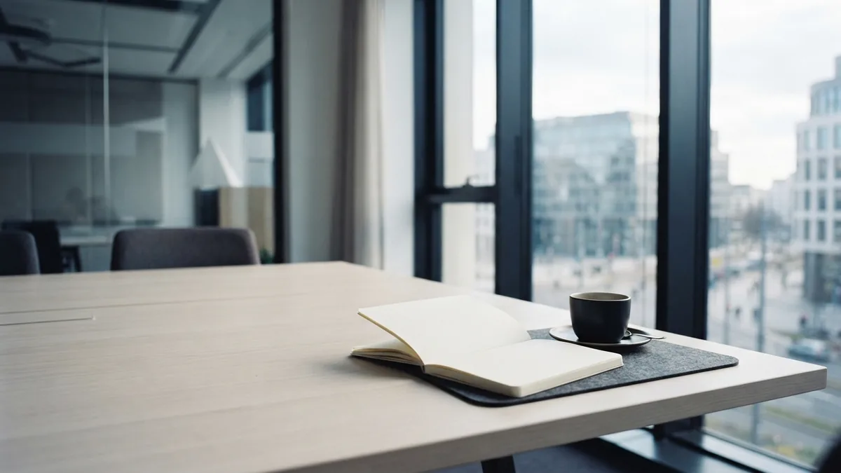 Quiet boardroom setting for planning quarterly business tax payments and cash flow