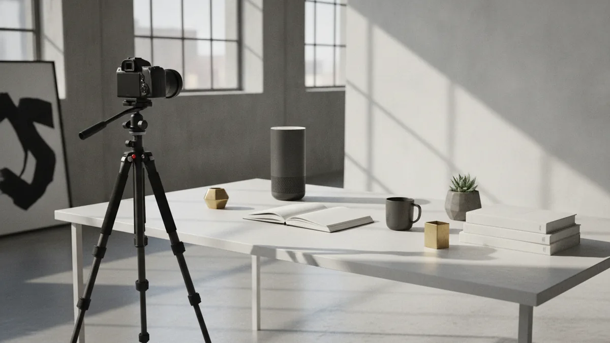 Creator setup showing authentic video content for influencer partnerships