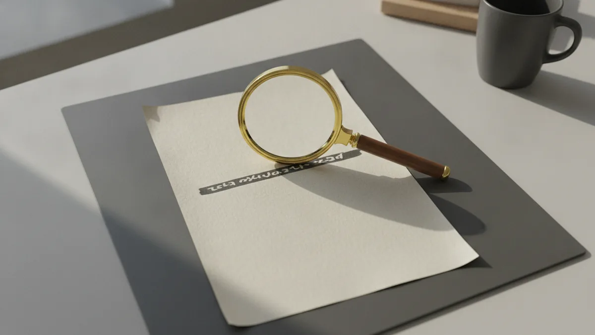 A magnifying glass over a highlighted SQL error on paper