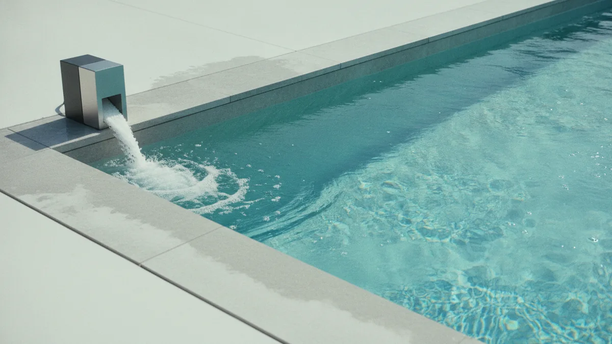 Evenly distributing salt around a pool for first-time dosing