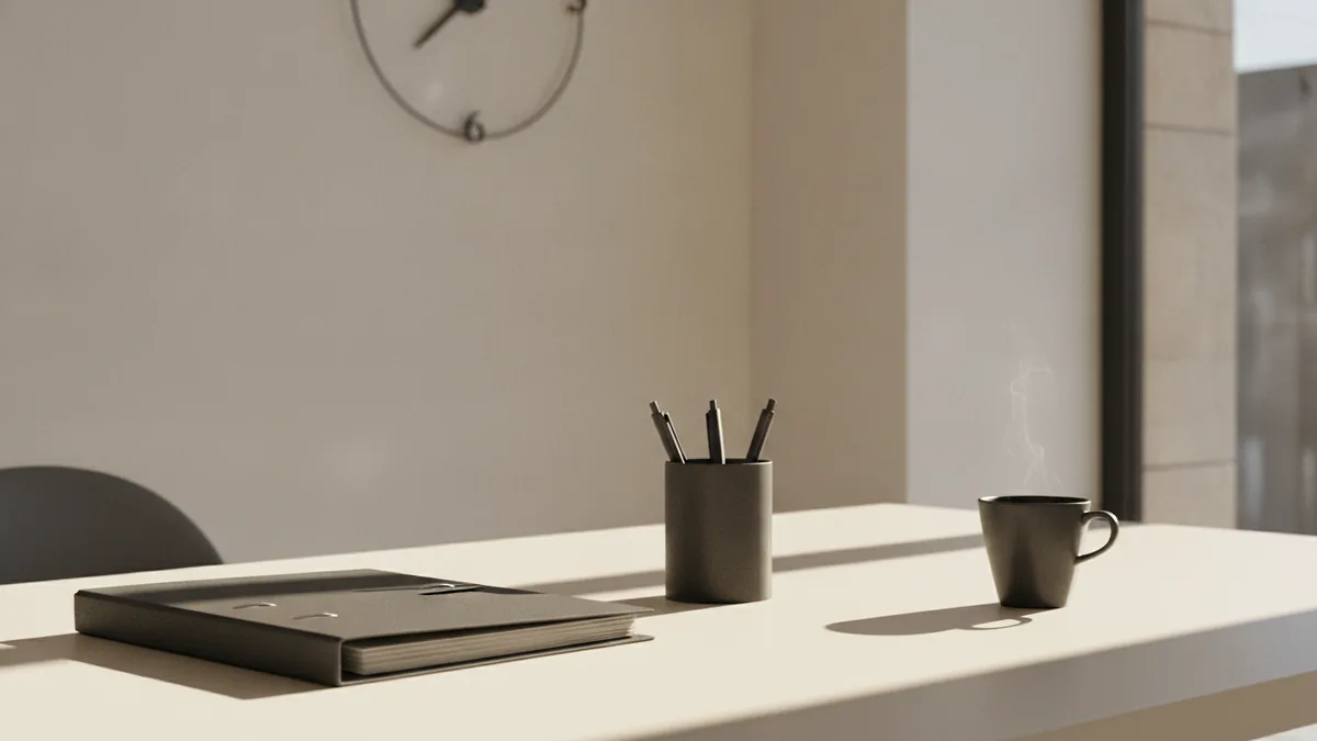 Planning the financing structure Desk setup that represents planning a financing agreement