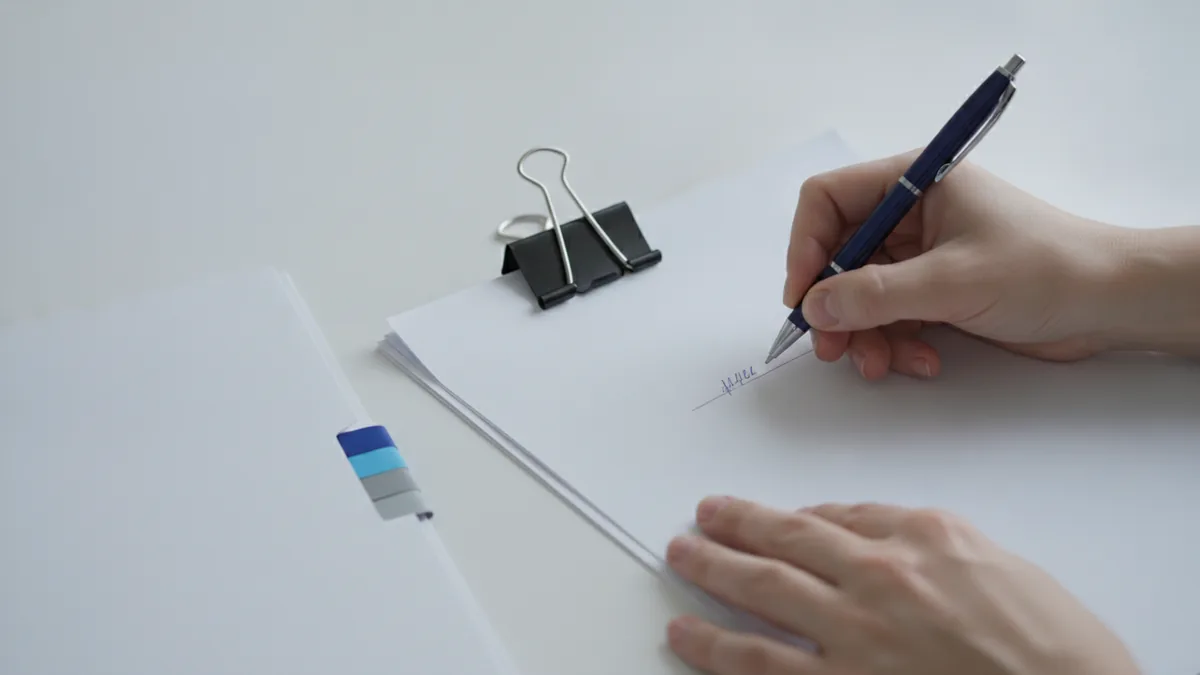 Signed legal documents supporting a business ownership transfer agreement