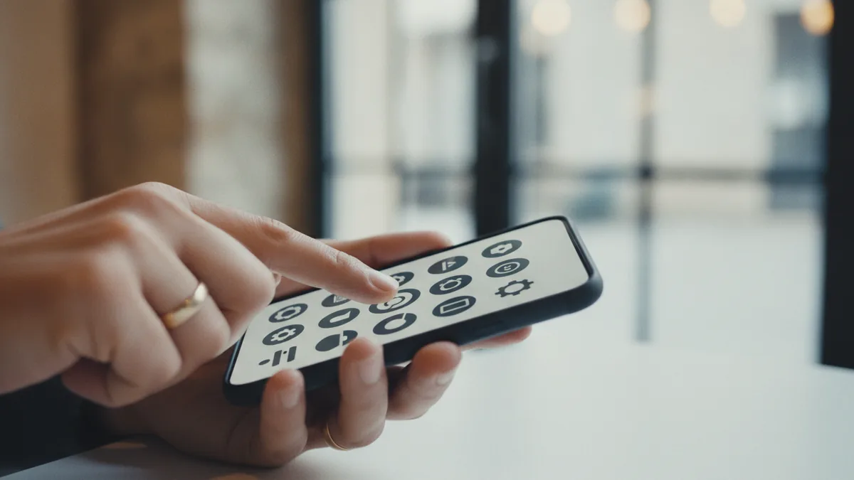 Tapping on a phone to change TikTok account type settings