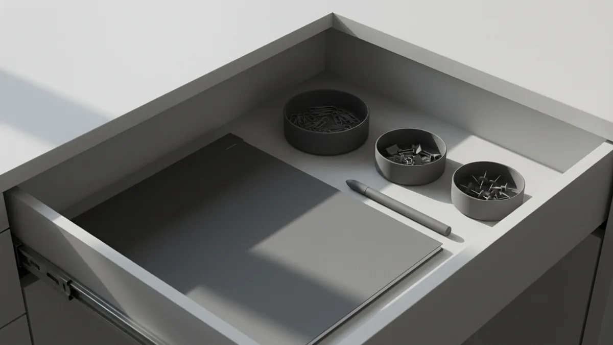 Organized desk items representing editing Windows Startup folder shortcuts