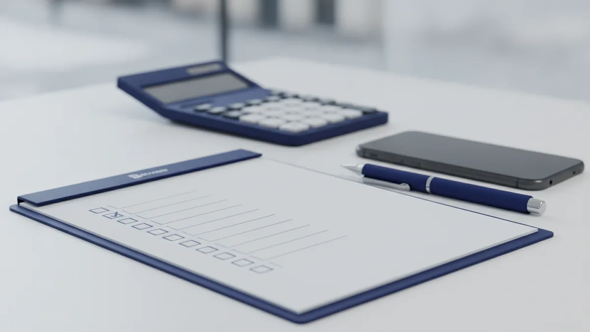 A clear loan prep routine Documents and a checklist laid out to prepare a business loan application