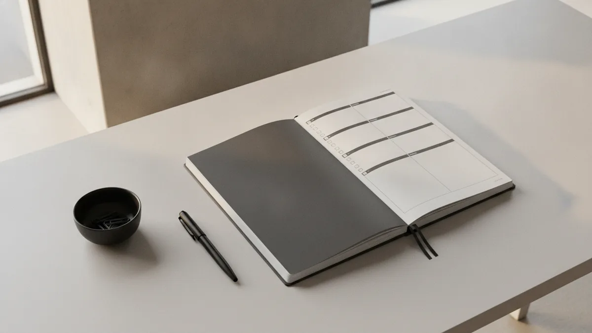 Define your loan purpose Organized checklist on a notebook for planning loan steps