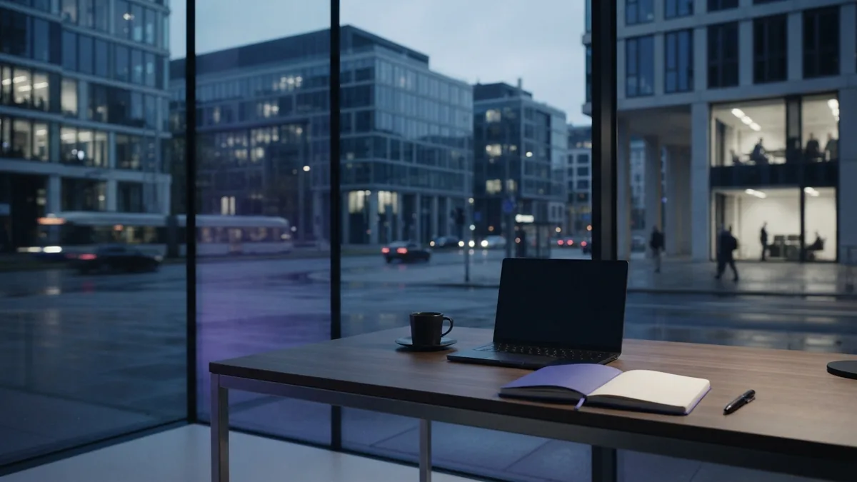 Finding local grant resources Modern European business district where local grant resources may be found