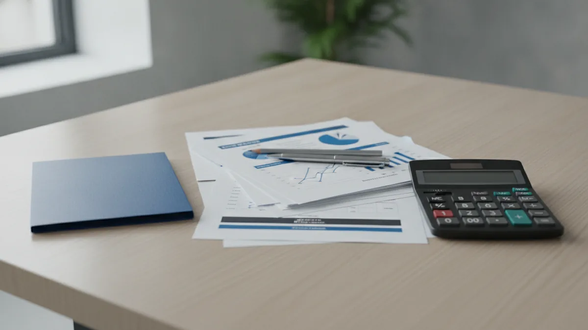 Business financial documents and tools for planning profit reinvestment