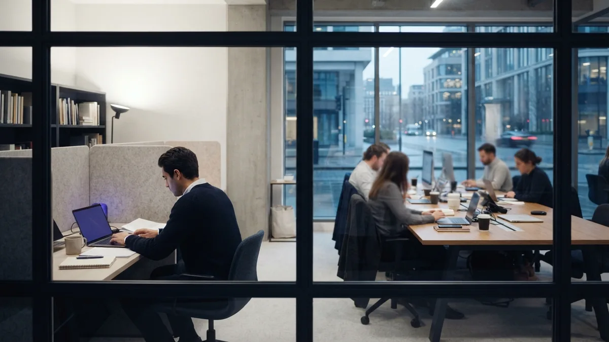 Separate spaces for personal and business work Modern office spaces showing the difference between a personal profile and business Page