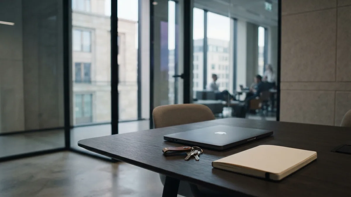 Secure meeting room setup representing privacy and access controls for business pages