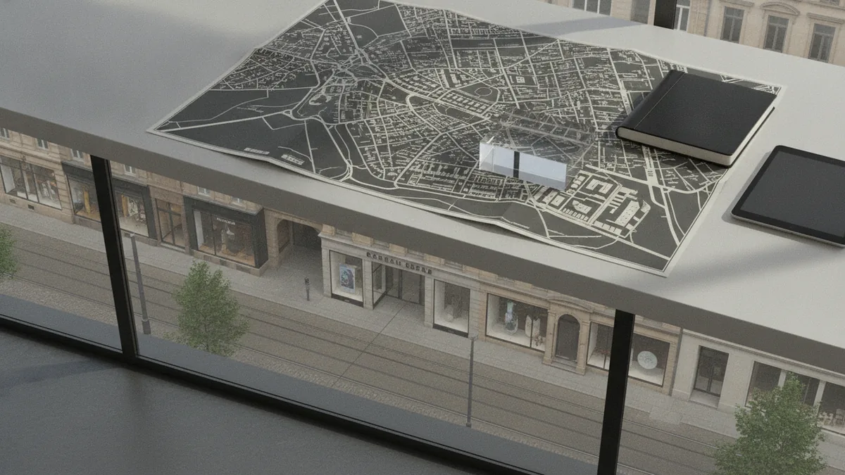 Local storefront and map context for using franchise disclosure information in planning.