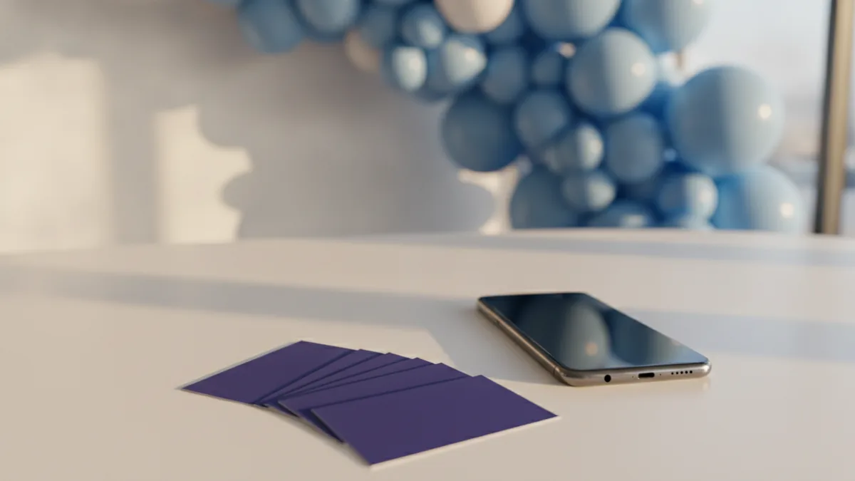 Brand planning with business materials and phone on a table