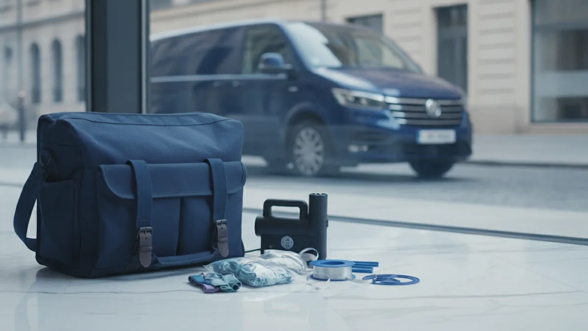 Tools packed for event setup and safe transport