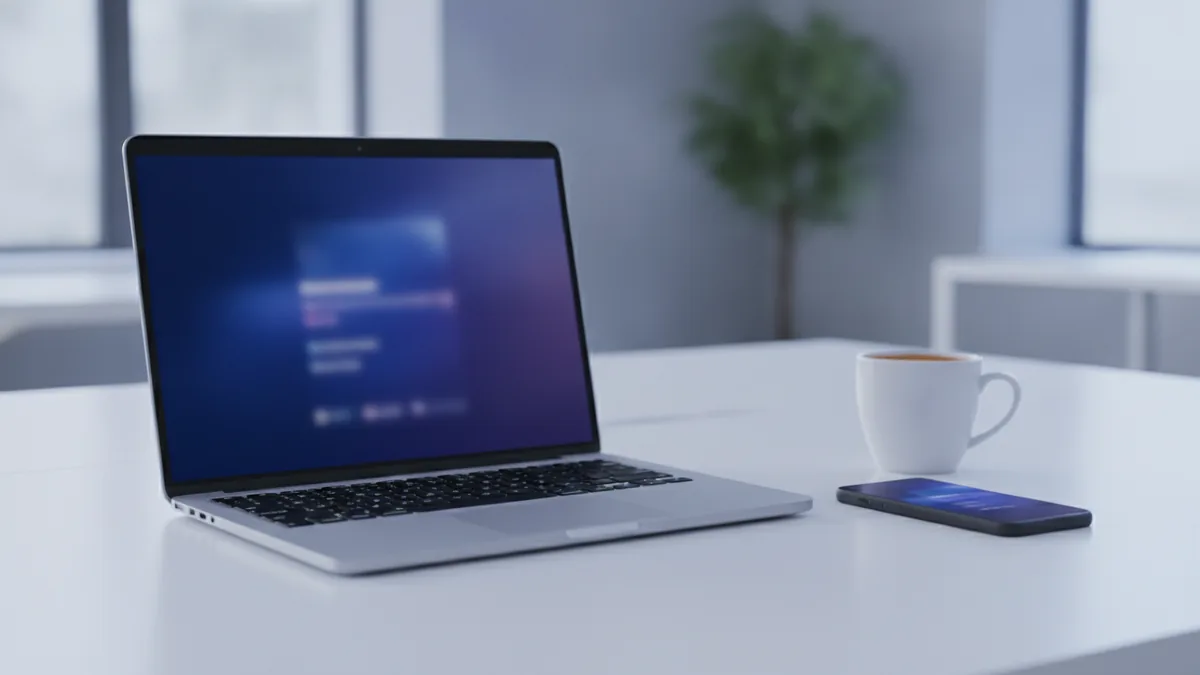 Laptop and mobile setup representing a dating website build focused on profiles and messaging.