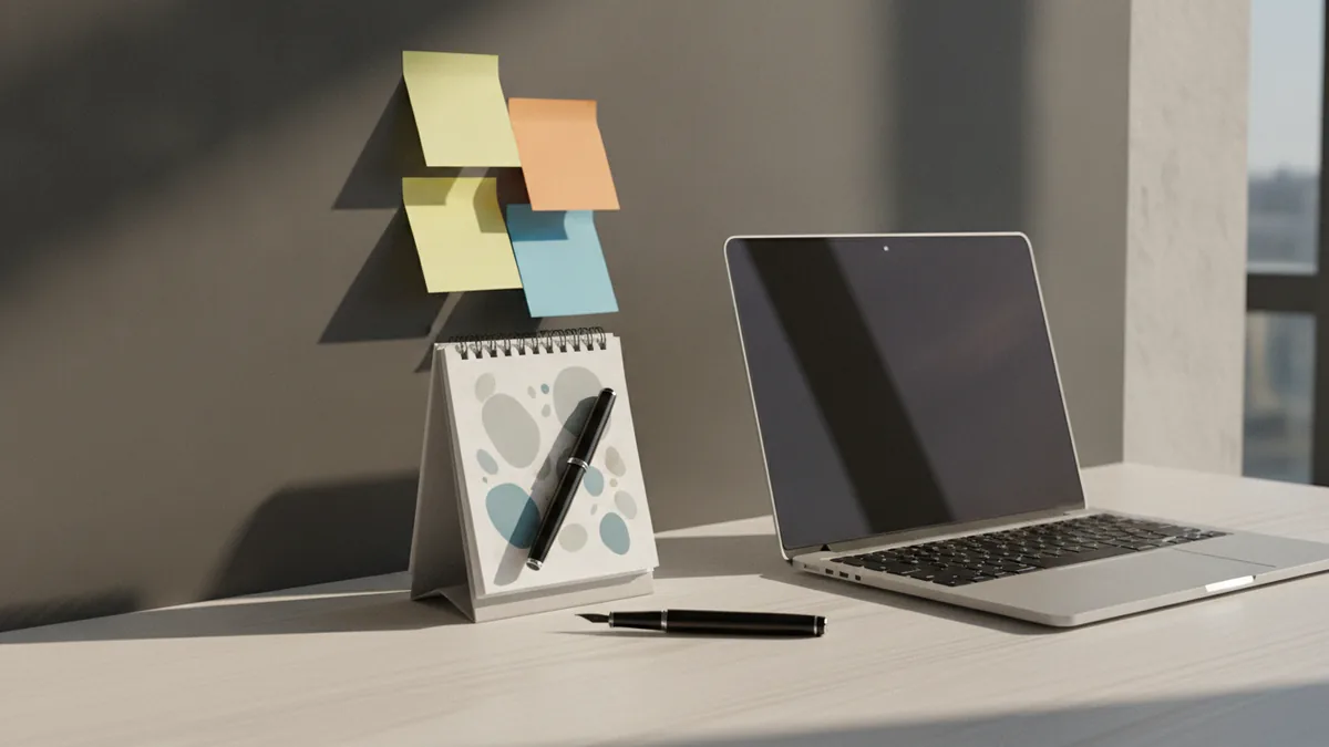 Pick strategies and execute Planning a first marketing strategy with notes and calendar