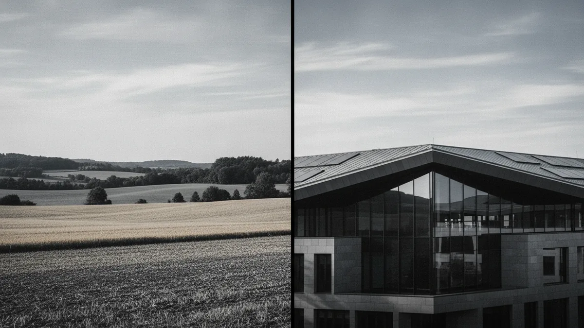 Land and property scenes representing agricultural monitoring and inspection services