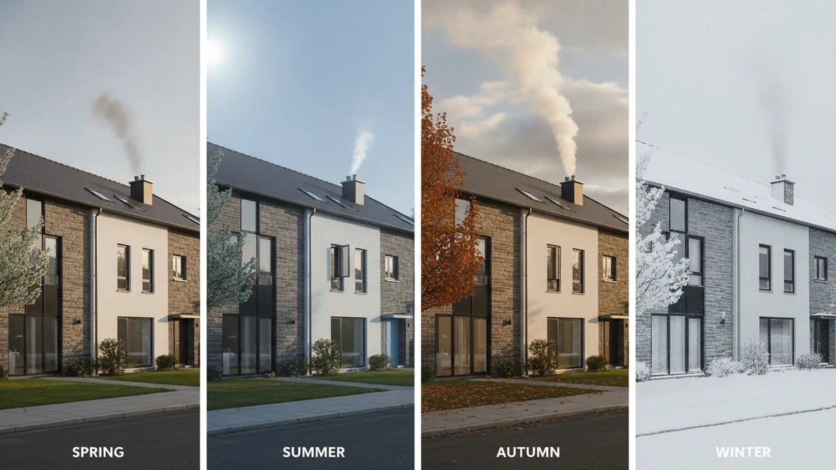 Local demand snapshot Local neighborhood setting highlighting year-round heating and cooling needs