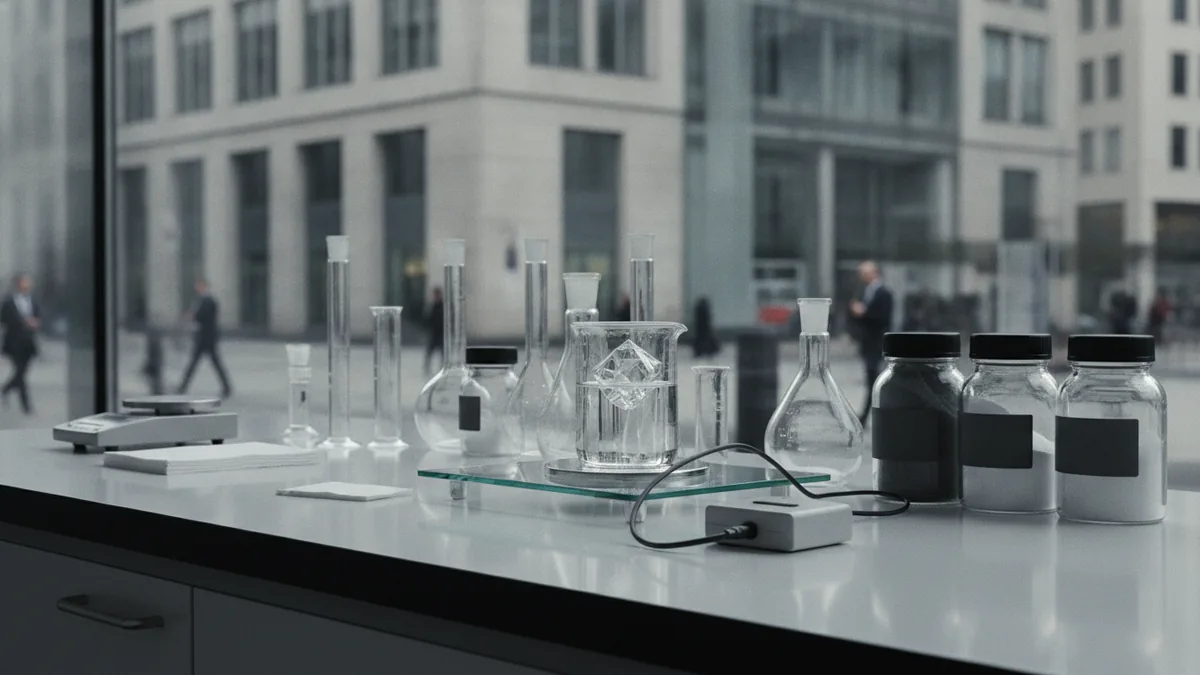 Refining economics and chemistry Laboratory setup illustrating crystallization and lithium refining chemistry