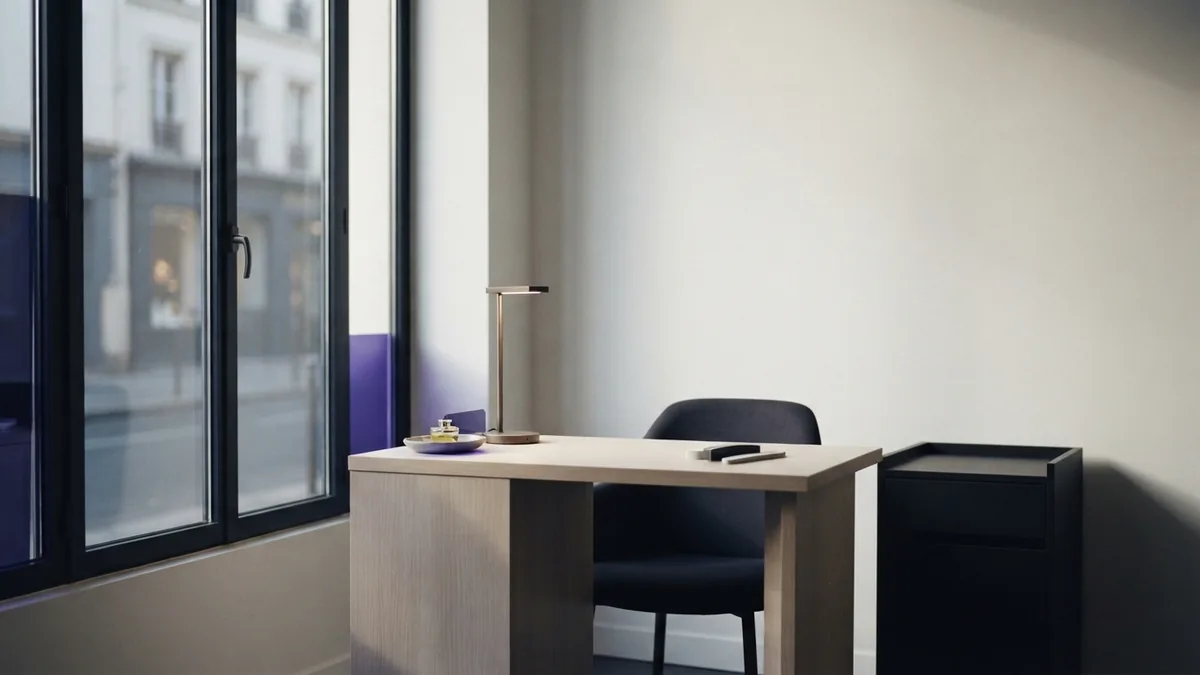 Minimal manicure station showing a lean and focused salon business setup