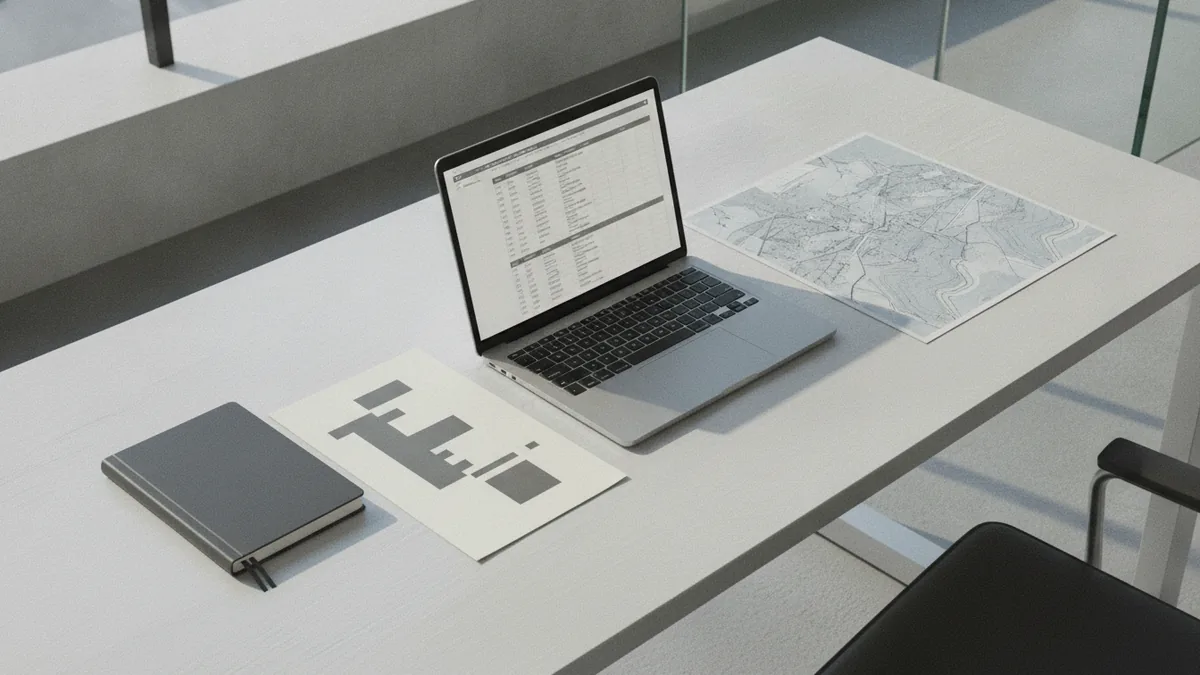 Plan your nursery business Business planning desk with crop schedule notes and budgeting materials