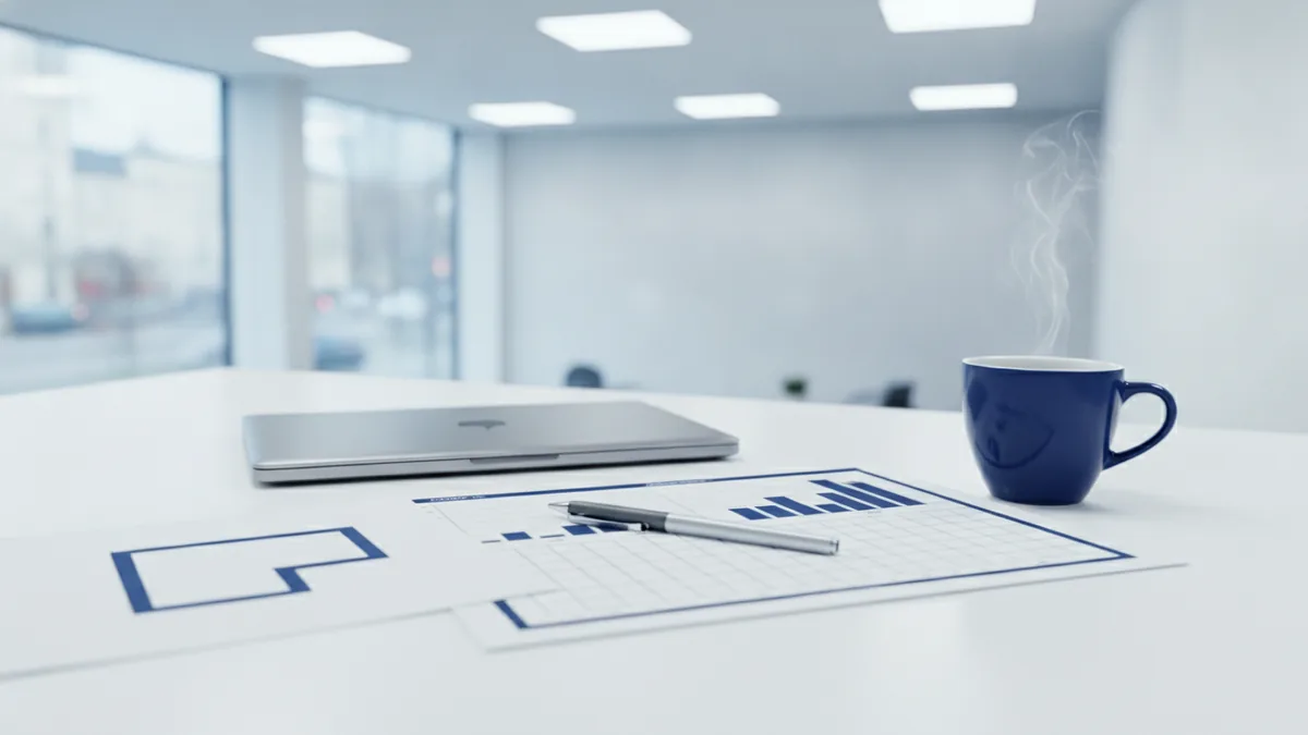 Business plan essentials Business planning desk for budgeting and operations