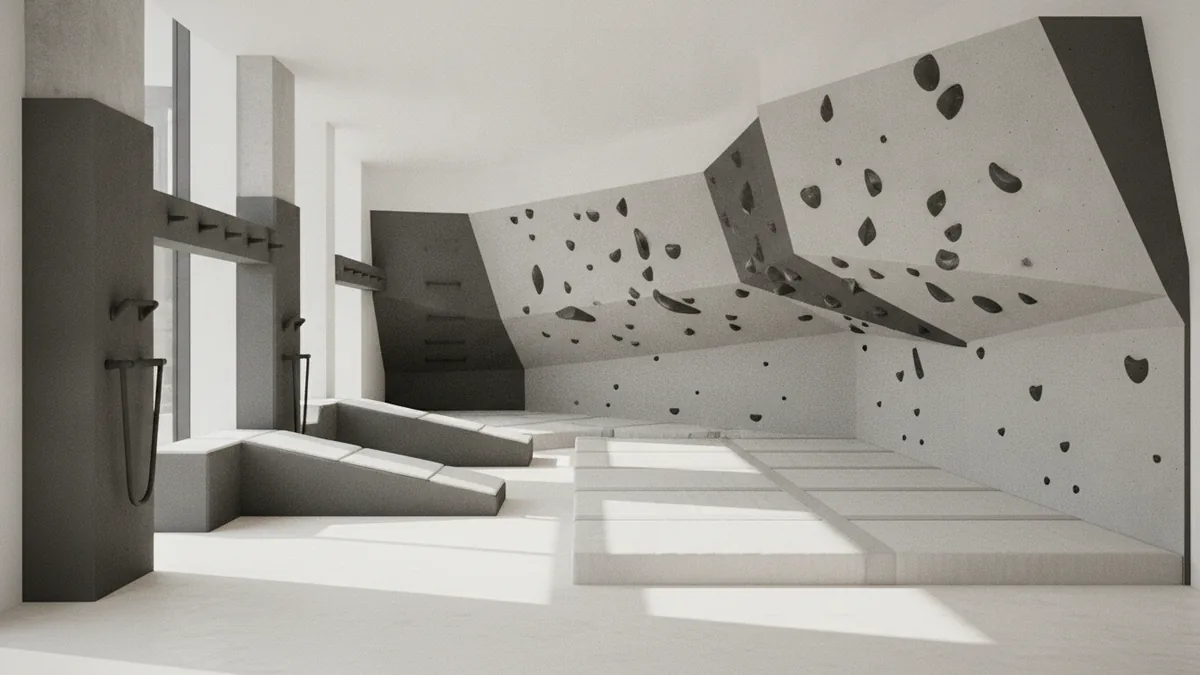 Unique gym zones Well-organized climbing training areas that support different skill levels