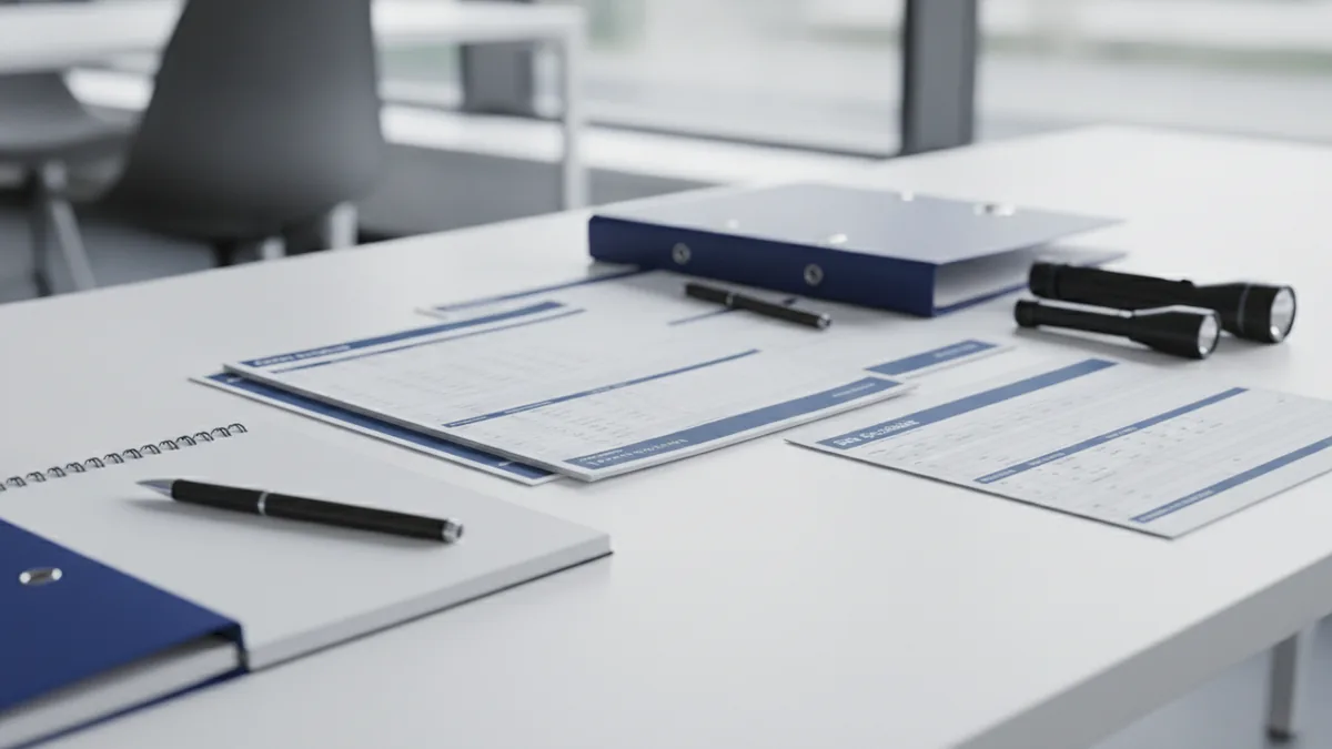 Owner reviewing security service scope and schedules on a desk