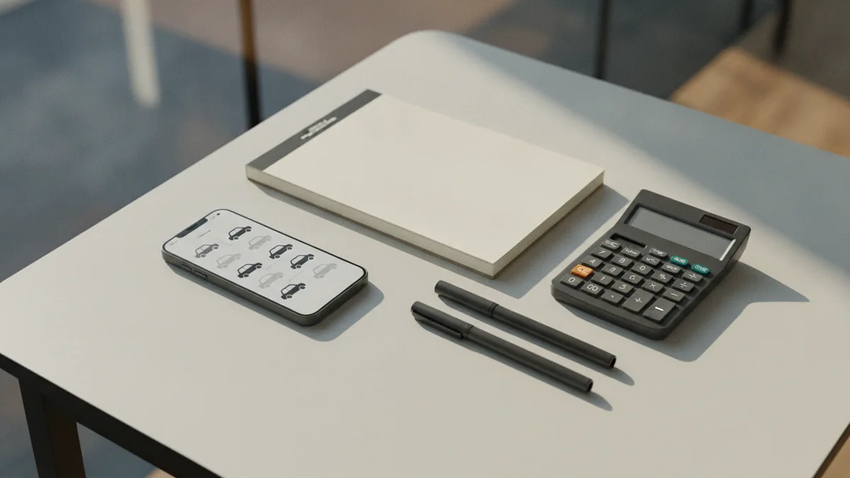 Estimate costs accurately Budget planning for a waste business with calculator and schedule notes