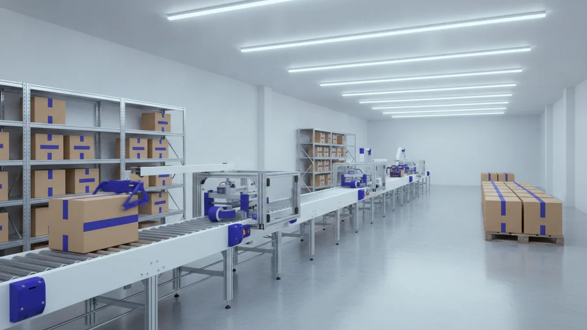Packing and fulfillment workflow for wholesale orders with labeled boxes