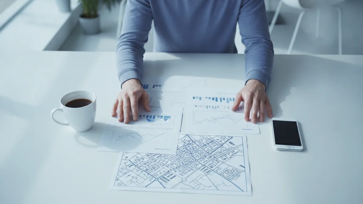 Reviewing local competition and demand notes for a new business