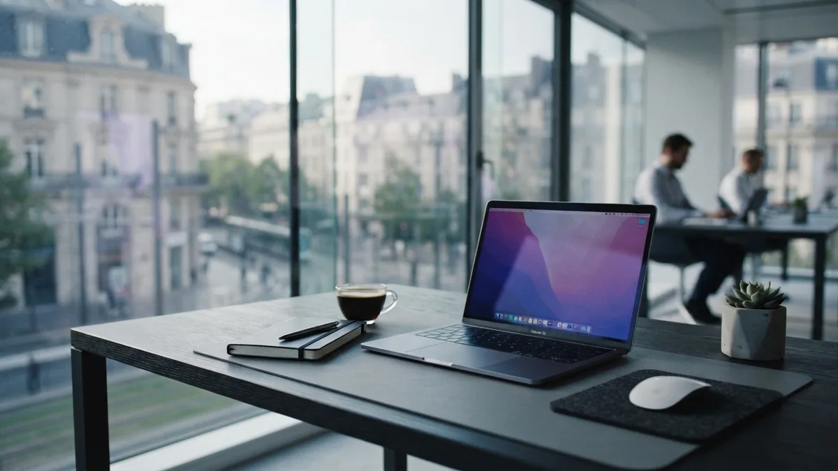 Managing Mac login items Refined European office workspace for managing Mac apps that launch at login