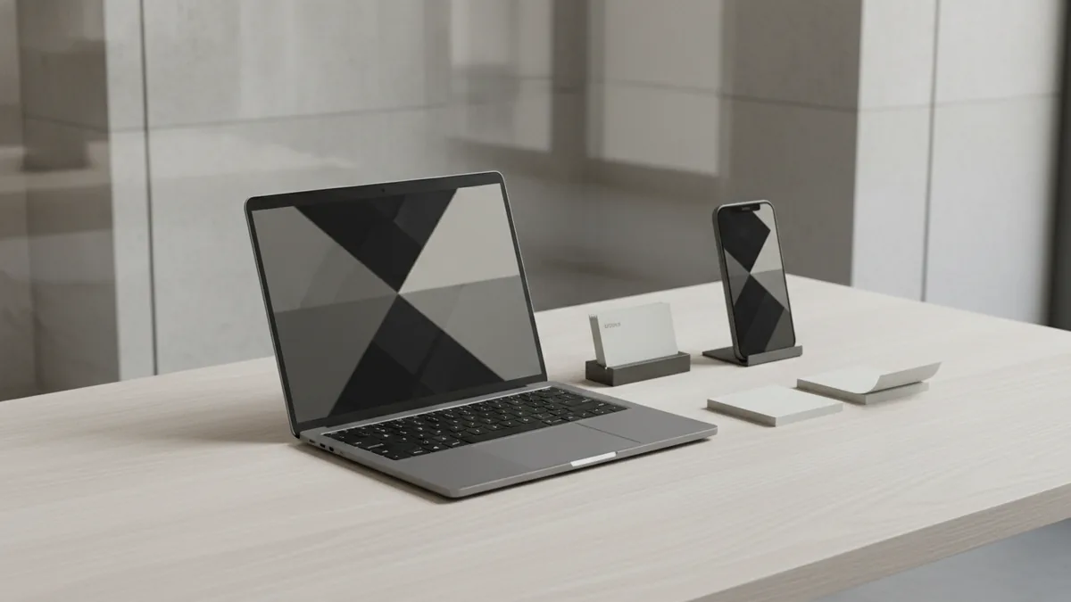 Organized workspace representing Instagram business setup and tools