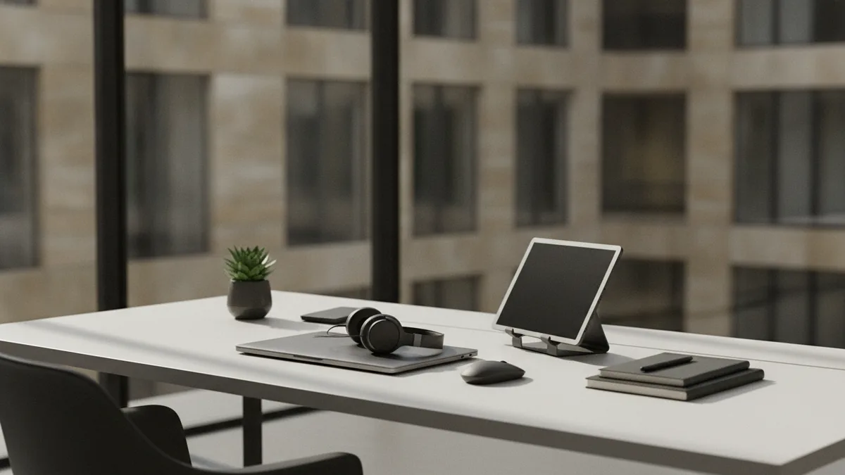 Remote-friendly trends Home office workspace representing remote digital marketing work