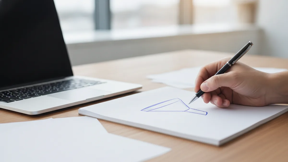 Planner reviewing lead journey stages for marketing and sales handoff