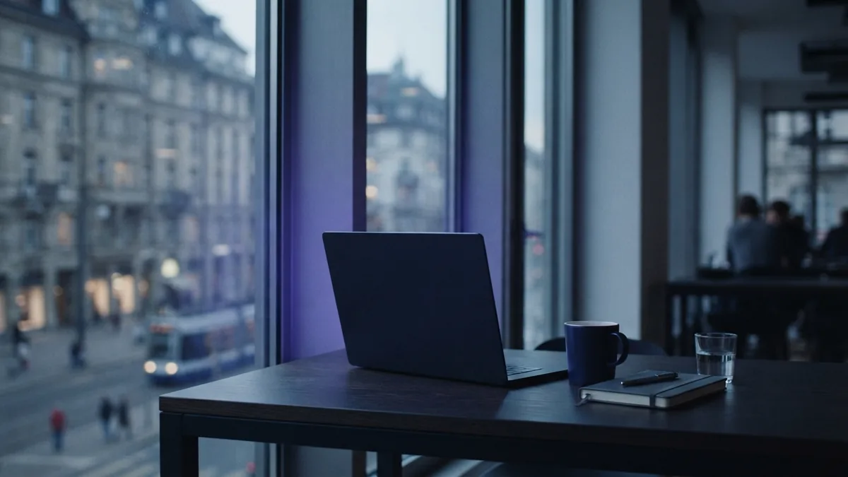 Modern office desk representing programs that launch when Windows starts