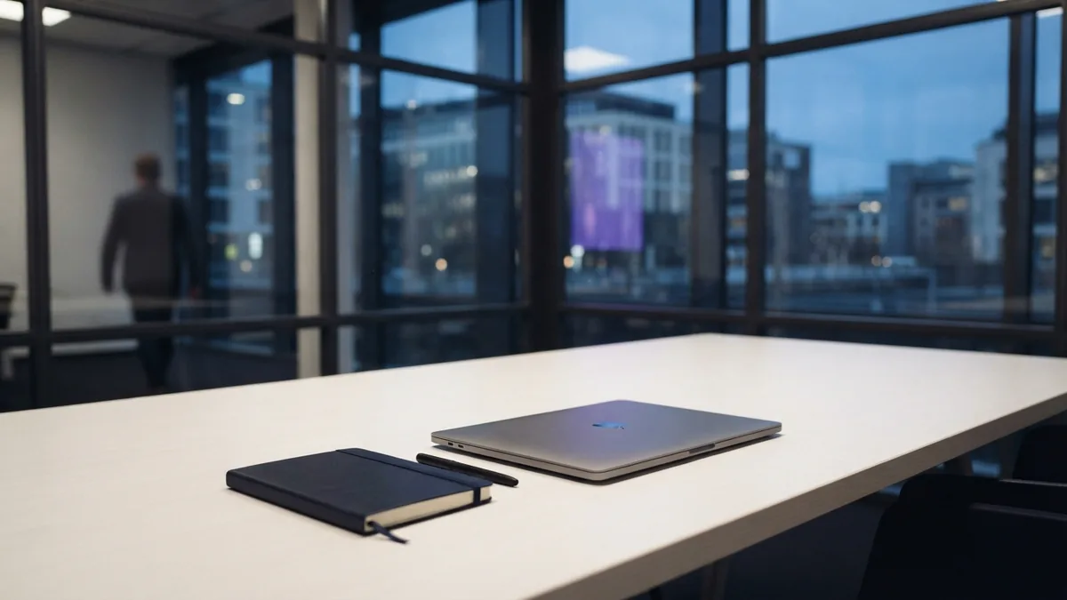 Quiet meeting room prepared for managing Windows app settings