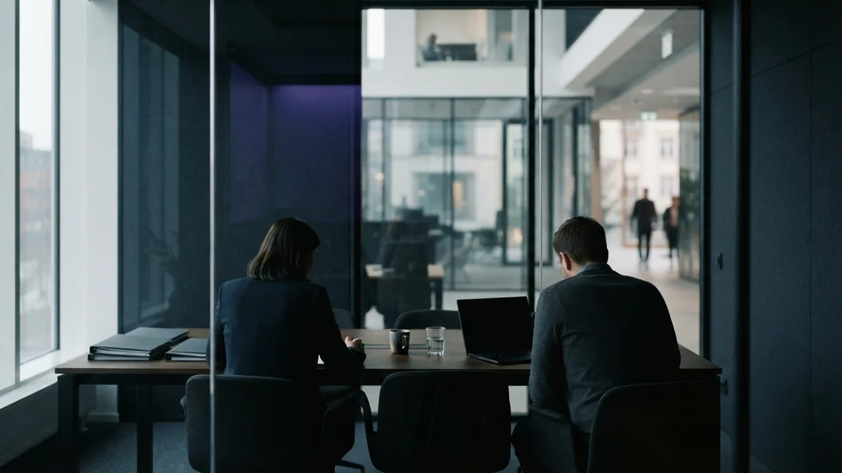 Quiet business meeting room for planning medical oversight and legal setup