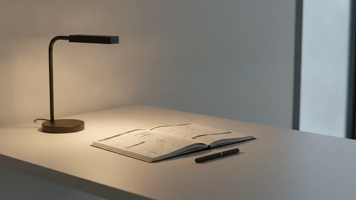 Build a realistic business plan Notebook and pen used to outline goals and financial assumptions.