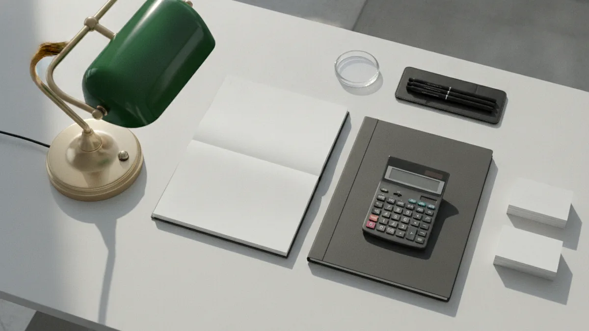 Plan reviewed like a lender would Organized desk setup that represents lender review and planning