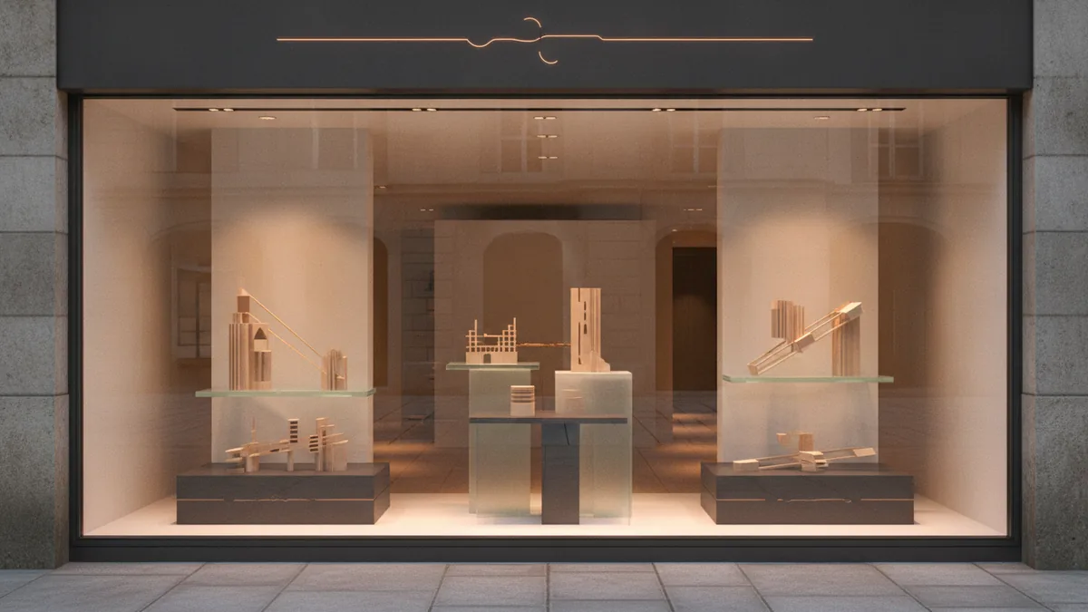 Store display scene showing how consistent branding builds trust