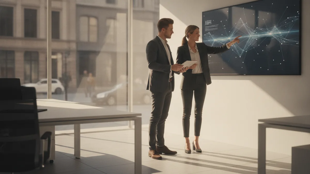 Measurable growth benefits Marketing professional tracking measurable results with tools and analytics