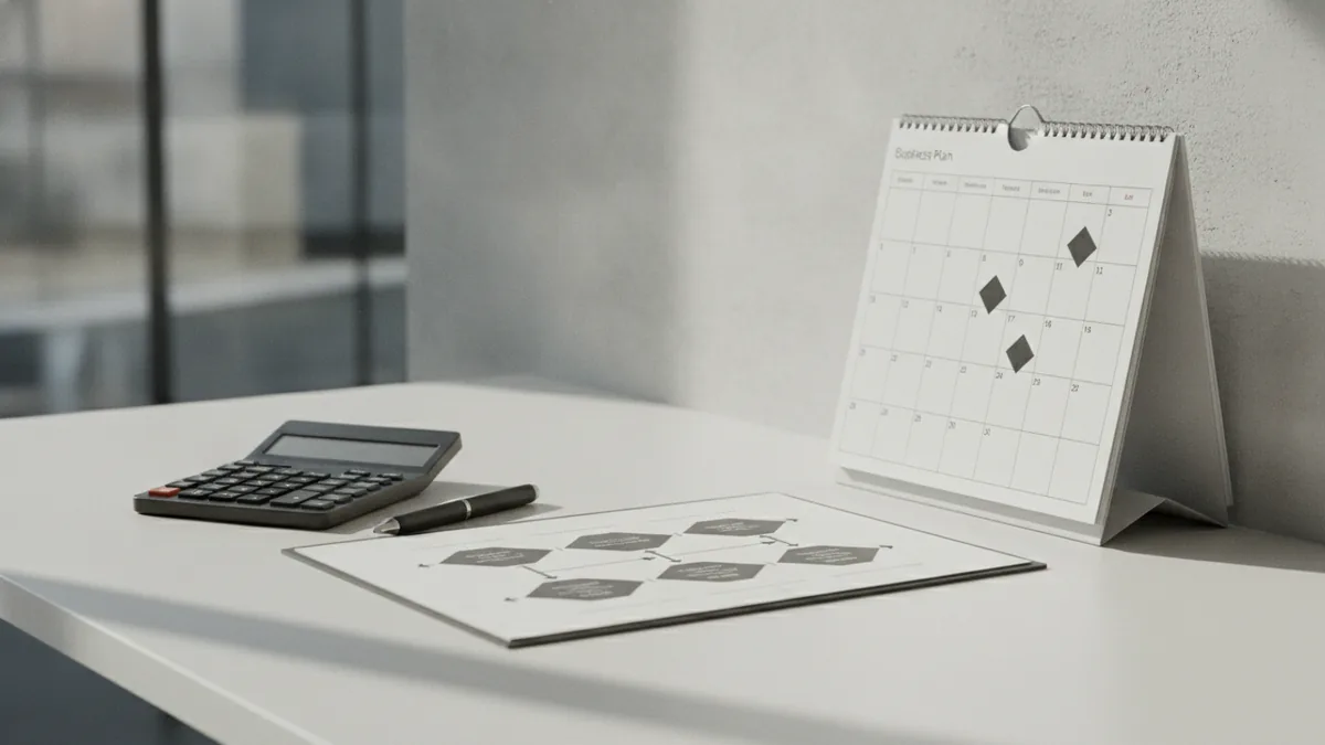 Business plan planning with financial projections for starting consulting